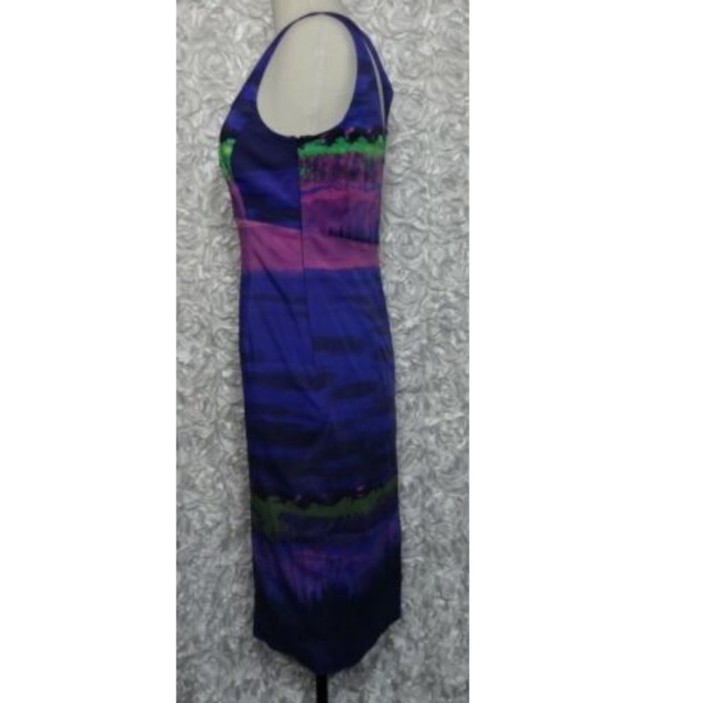 Karen Millen Size 8 Multicolor Painterly Stripe Dress - Picture 5 of 9